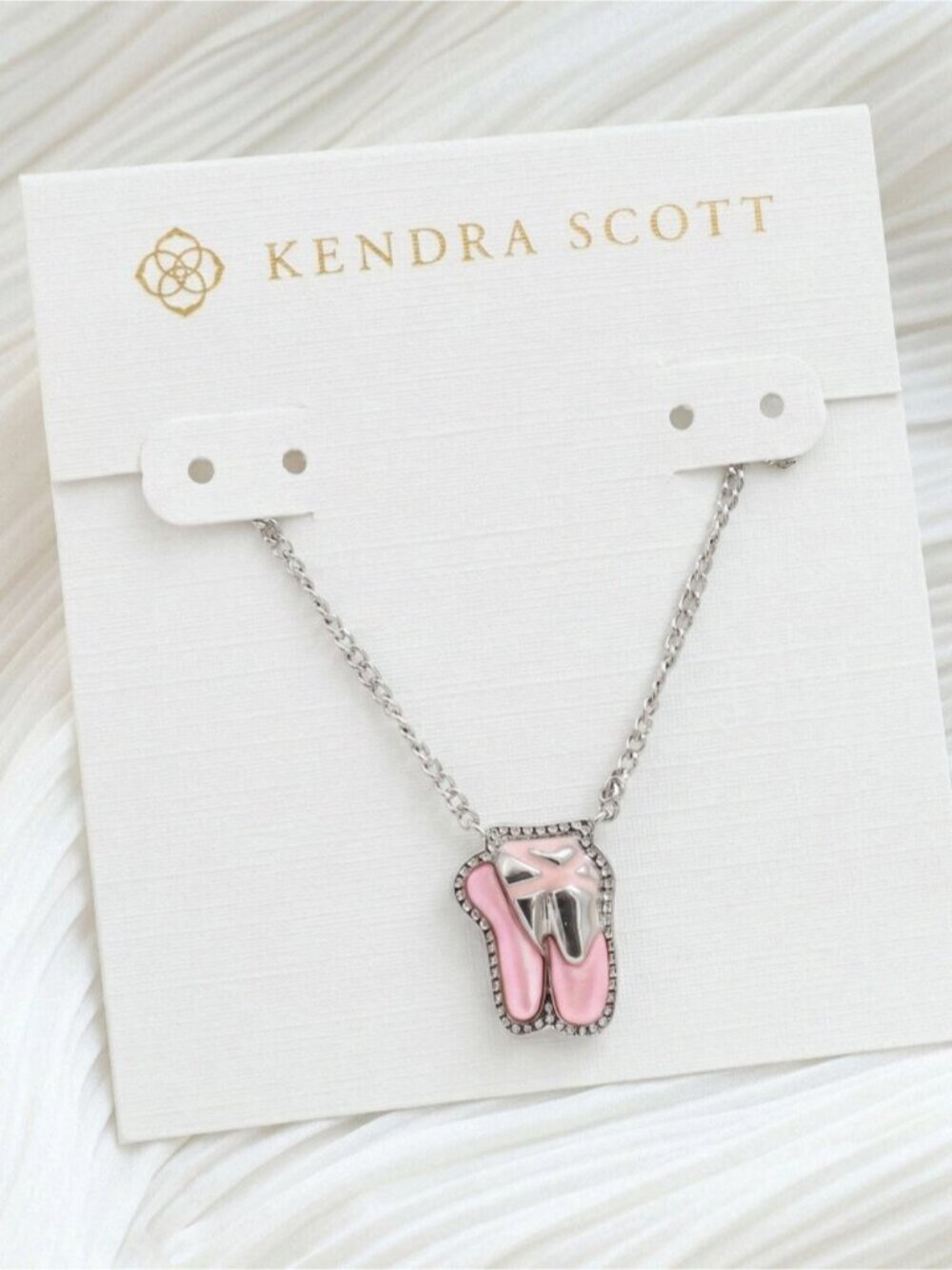 Ballet Silver Blush Mother-of-Pearl Necklace by Kendra Scott